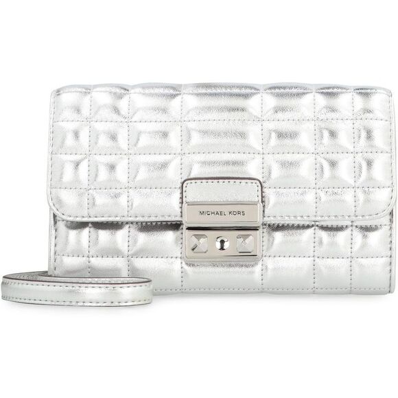 MICHAEL MICHAEL KORS Handbags - MICHAEL MICHAEL KORS Michael Kors Quilted Leather Shoulder Bag Women SILVER